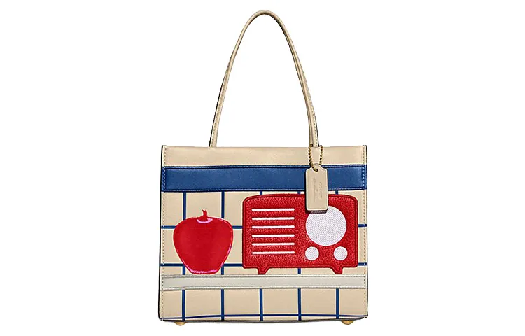 COACH X Tom Wesselmann Collaboration Cashin Cow Leather Tote Bag, Shopping Bag, Crossbody Bag, Handbag Shoulder Bags