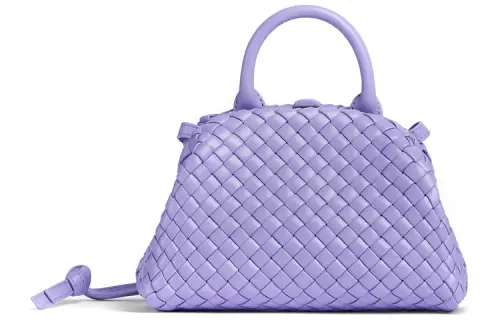 Bottega Veneta Handle Padded Intreccio Top Handle Mini Wisteria