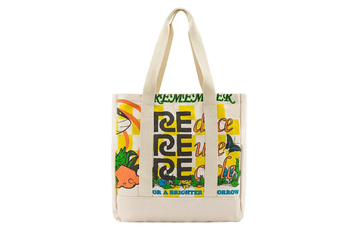 Vans Canvas Bag, Tote Bag, Shopping Bag, Shoulder Bag Unisex Ecru