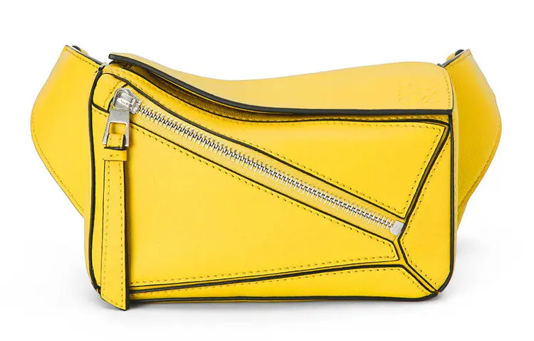 LOEWE Calfskin Sling Bag One Shoulder Crossbody Fanny Pack Mini Women's Lemon