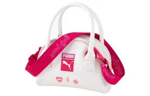 PUMA Polyester Shoulder Bag, Crossbody Bag, Handbag Mini Women's White/Pink