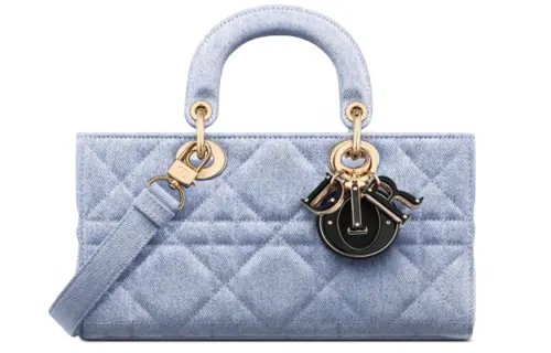 DIOR Lady D JOY Denim Handbag, Shoulder Bag, Crossbody Bag, Handbag Medium Women's Blue