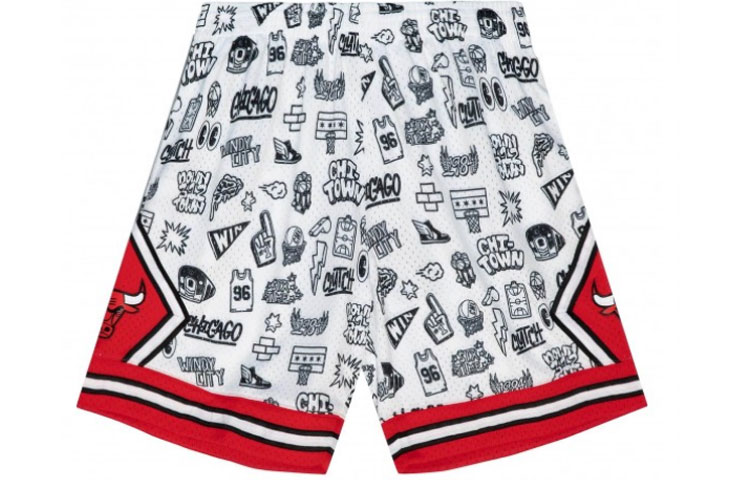 Mitchell & Ness X Nba Chicago Bulls 1997 Doodle Swingman Shorts