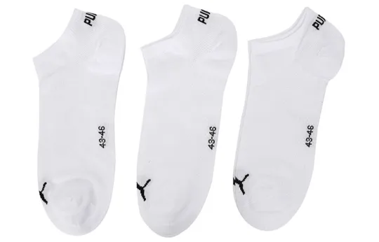 PUMA Ankle Socks Unisex 3 Pack White