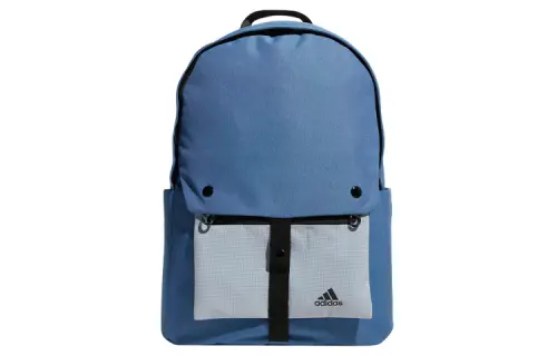 Adidas Polyester Backpack Regular Unisex Blue Gray Multicolor