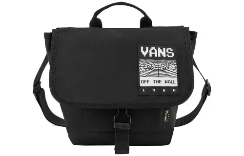Vans Polyester Messenger Bag, Handbag, Shoulder Bag, Crossbody Bag Regular Unisex Black