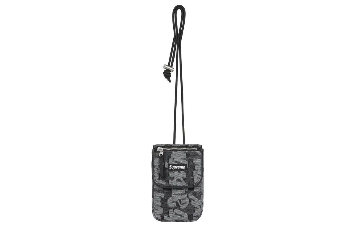 Supreme 100% Cotton Denim Neck Pouch Crossbody Bag, Shoulder Bag Regular Unisex Multicolor