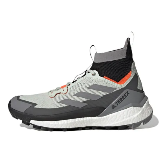 Adidas TERREX FREE HIKER 2.0 2 Anti-Slip Wear-Resistant Mid-Top Outdoor Shoes Men's Gray Black