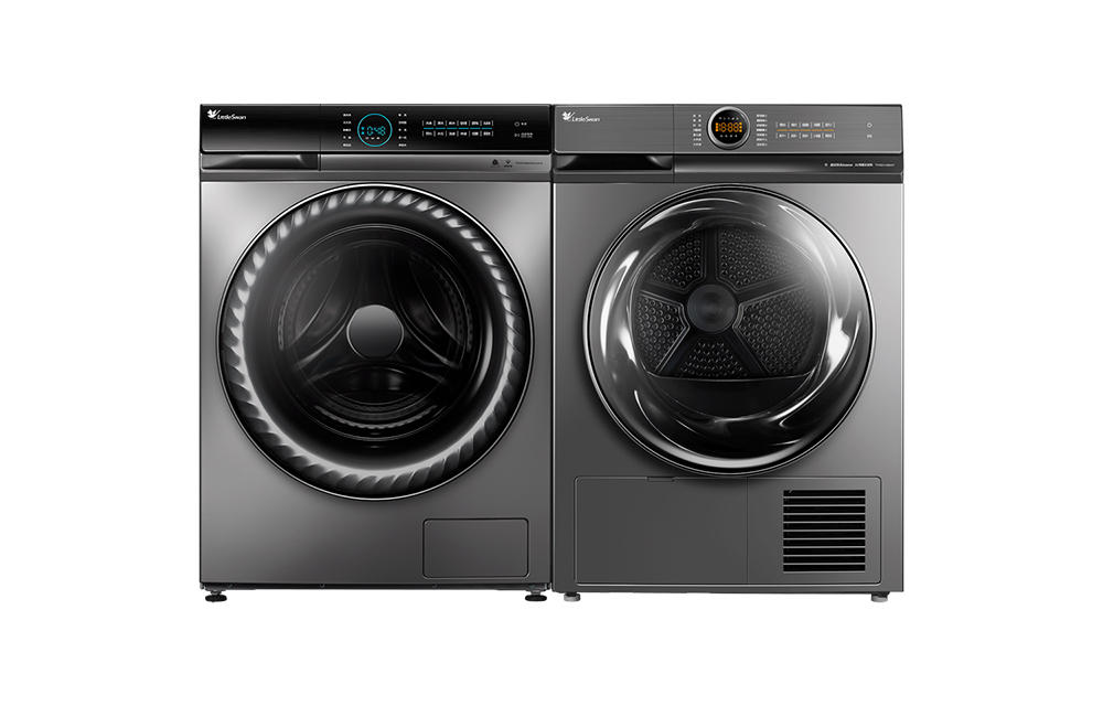 LITTLE SWAN 88+36 heat pump washing and drying set 10kg silver ion UV sterilization ultra-fine bubble washing drum washing machine TG100V88WMUIADY5+TH100-H36WT