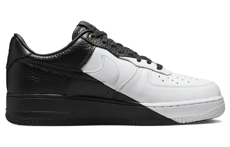 Air force 1 low half white half black hotsell