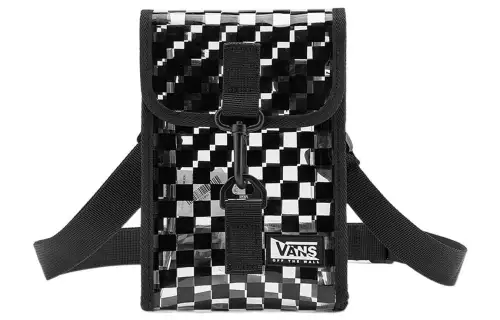 Vans Nylon Fabric Shoulder Bag, Crossbody Bag Regular Women's Black/White