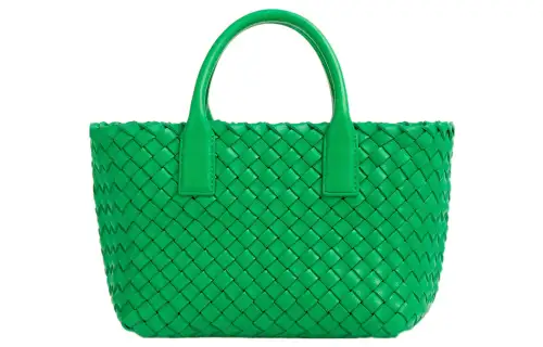 Bottega Veneta Cabat Intreccio Tote Bag Mini Parakeet