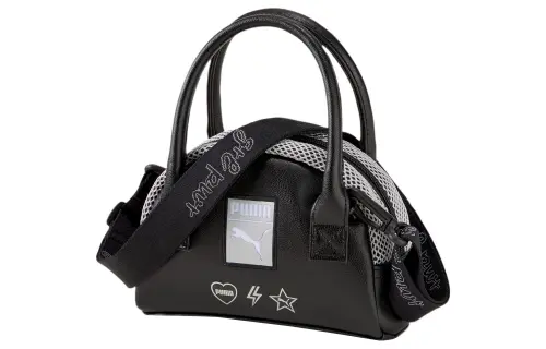 PUMA Polyurethane Handbag, Shoulder Bag, Crossbody Bag Mini Women's Pure Black