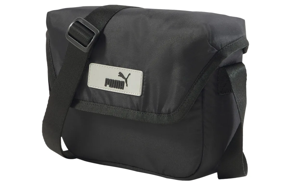 PUMA Fabric Messenger Bag, Shoulder Bag, Crossbody Bag Women's Pure Black