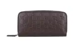 GUCCI Cow Leather Wallet Men's Brown