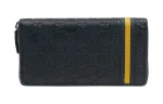 GUCCI Cow Leather Wallet Regular Men's Blue/Yellow