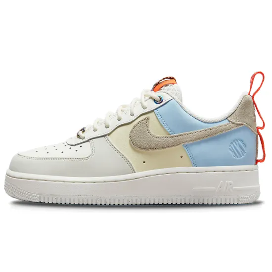 Nike Air Force 1 Skateboarding Shoes Women's Low-top Grey/Blue