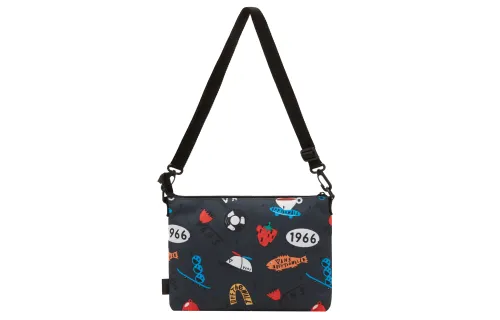 Vans 275C Collaboration Polyester Shoulder Bag, Crossbody Bag Regular Unisex Black