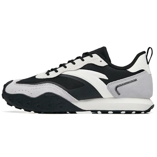 ANTA Life Collection Casual Shoes Men Low-Top Black/Cloudy Grey/Ivory White