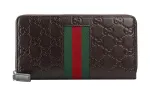 GUCCI Rajah Leather Wallet Men's Brown