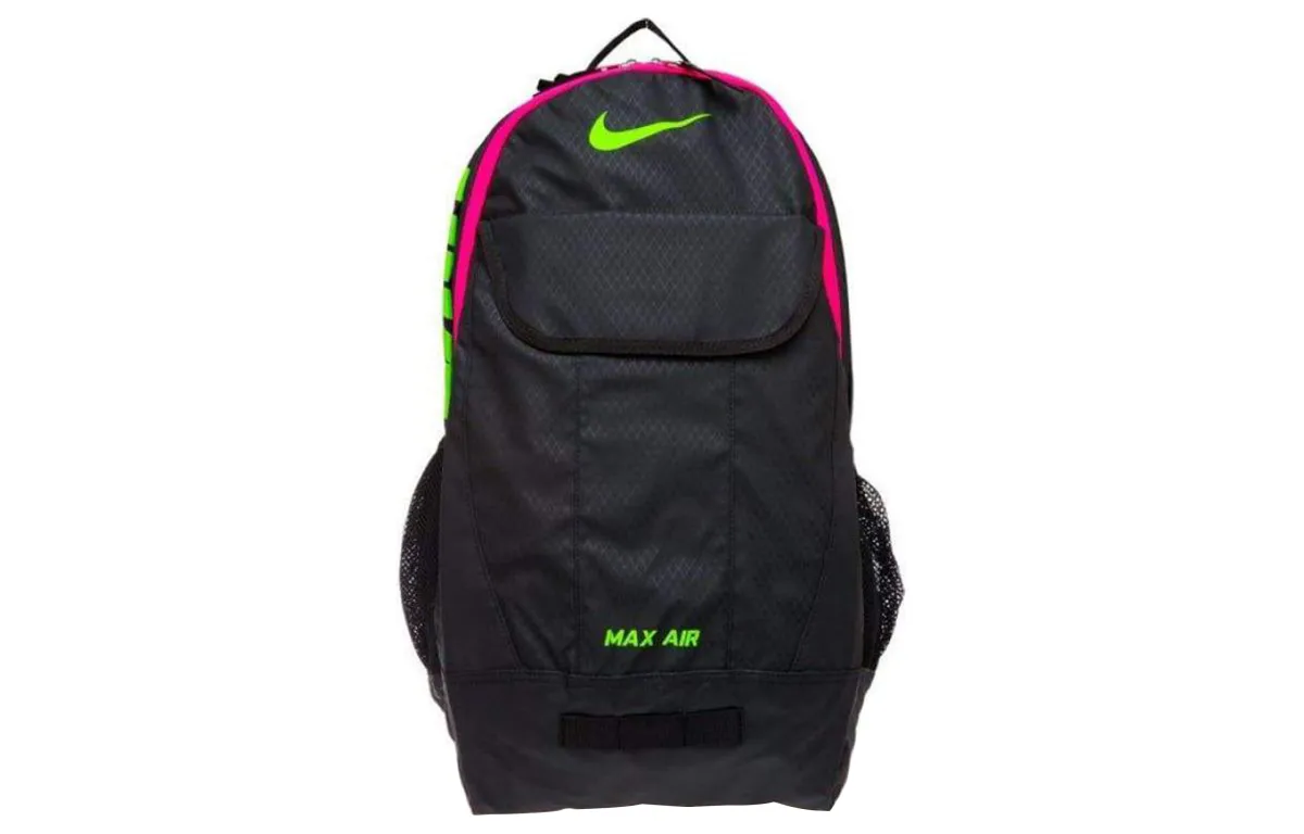 Nike Adjustable Strap Polyester Backpack Large Unisex Pure Black