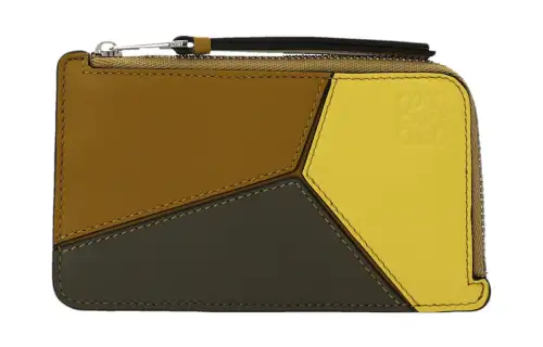 LOEWE Puzzle Cow Leather Card Holder Men's