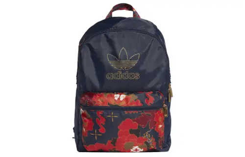 Adidas Originals Polyester Backpack Regular Unisex Collegiate Marine Blue/Gold Metallic