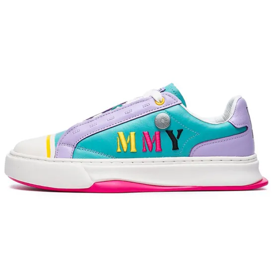 MIHARA YASUHIRO x FILA FM-4 -4 Wear-Resistant Low-Top Skateboard Shoes Women's Blue Green Purple