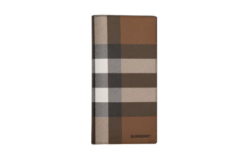 Burberry Leather Wallet Men's Dark Birch Brown