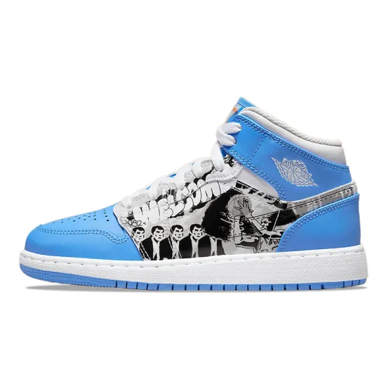 Jordan 1 Mid Sneaker School Game Winner GS