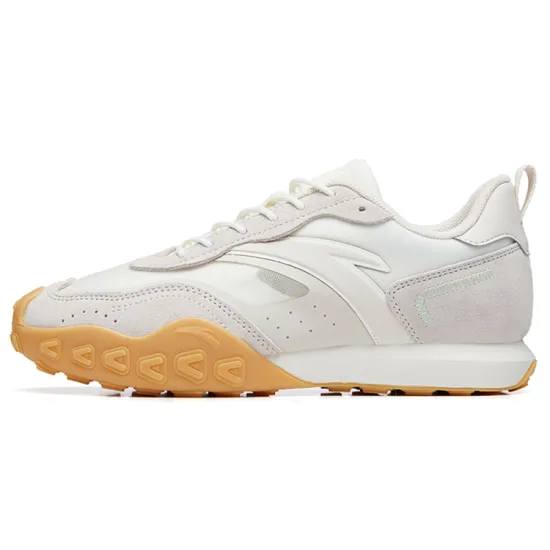 Anta Life Collection Cushioning Anti-Slip And Wear-Resistant Low-Top Casual Shoes Women's White Gray
