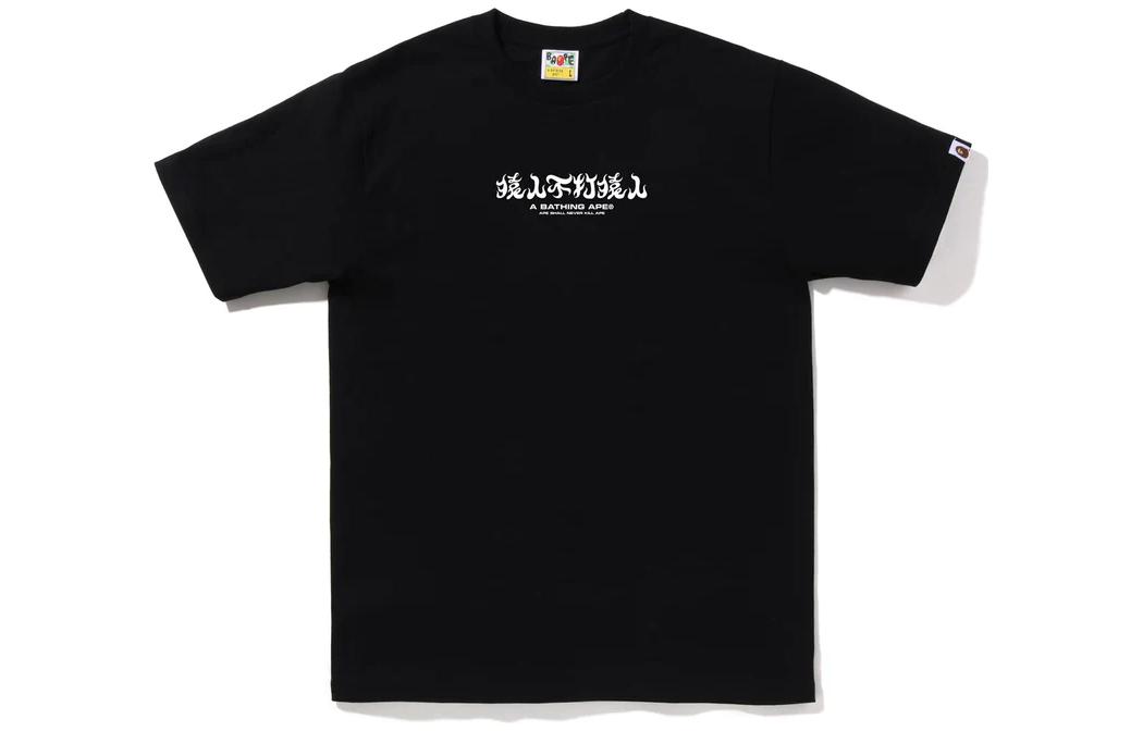 Мужская футболка A BATHING APE (черная) — фото 12