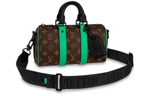 LOUIS VUITTON Keepall Bandouliere 25 Monogram Macassar Minty Green