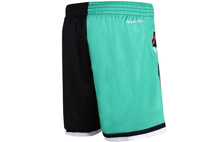 Mitchell Ness Basketball Shorts Men’s Black Green Moderate Bermuda Shorts
