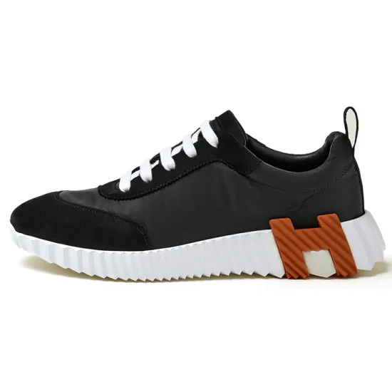 HERMES Bouncing Cushioning Anti Slip And Wear Resistant Low Top Athletic Shoes Women's Black