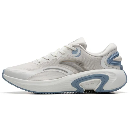 ANTA Running Shoes Men Low-Top Mud Sand Gray/Ivory White