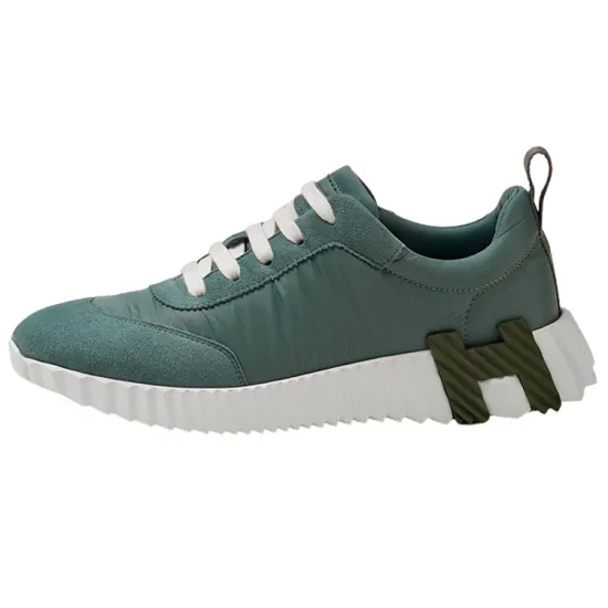 HERMES Bouncing Casual Shoes Women's Low-Top Green