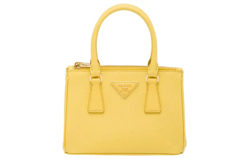 PRADA Galleria Killer Bag Saffiano Leather Crossbody Bag Women's Sunlight Yellow