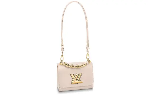 LOUIS VUITTON Twist Grain É PI Cow Leather Shoulder Bag, Crossbody Bag Small Women's Light Pink