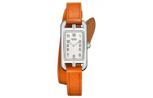 HERMES Nantucket Wrist Watches Quartz Movement White Dial Women's Watch 30m Water Resistant