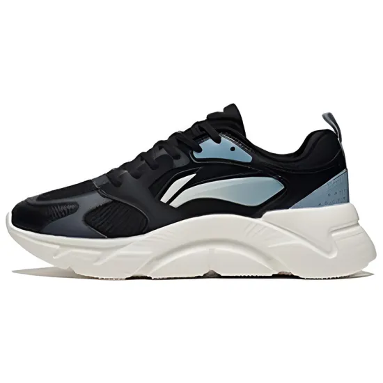 LINING Running Shoes Men Low-Top Black/Soft Gray Blue