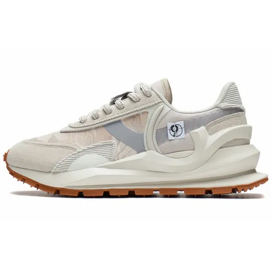 LiNing Running Shoes Men Low-Top Oat Gray
