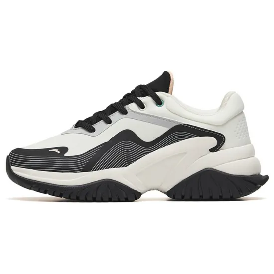 ANTA Casual Shoes Women's Low-Top Ivory White/Black