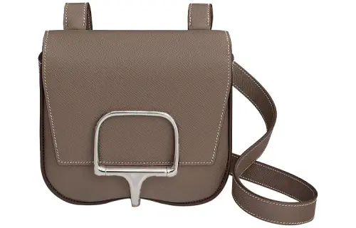 HERMES Epsom Calfskin Crossbody Bags Mini Women's 18 Etoupe Elephant Gray