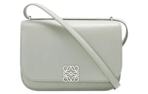 LOEWE Goya Calfskin Shoulder Bag, Crossbody Bag Medium Women's Lime Gray