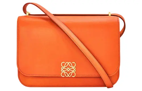 LOEWE Goya Calfskin Shoulder Bag, Crossbody Bag Medium Women's Orange