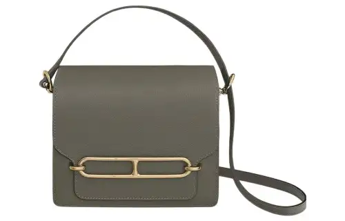 HERMES Roulis Evercolor Calfskin Pig Nose Bag, Shoulder Bag, Crossbody Bag Mini Women's 0L Grismeyer Rain Cloud Gray