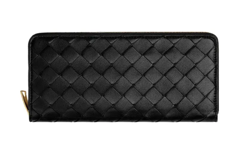 Bottega Veneta Lambskin Wallet Women's Black