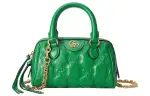GUCCI GG Matelassé Leather Controller Boston Bag Shoulder Bag, Handbag Mini Women's Emerald Green