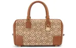 LOEWE Amazona Cow Leather Shoulder Bag, Crossbody Bag, Handbag Small Women's Caramel & Beige